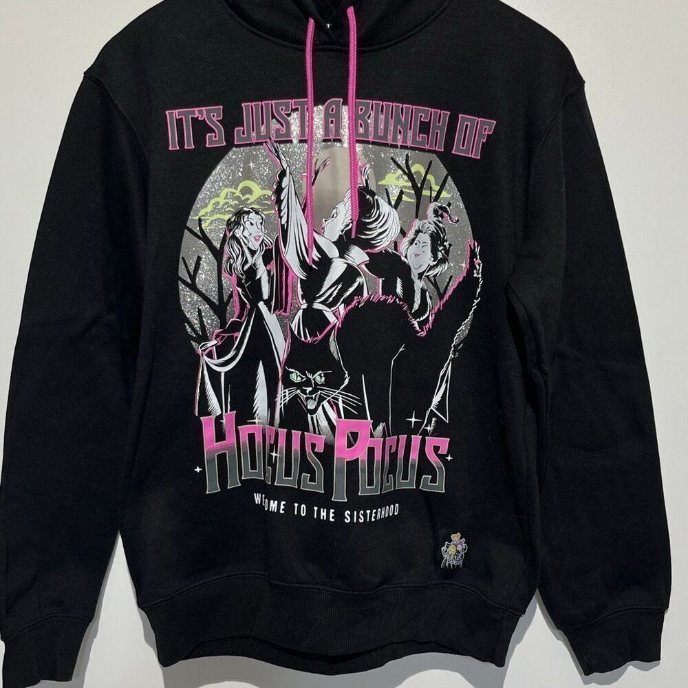 Disney Hocus Pocus Women's Multicolor Pullover Graphic Hoodie Sweatshirt Size XS